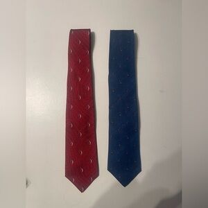 Givenchy Men’s Red And Blue Printed Men’s Tie Bundle